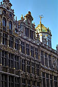 Bruxelles, Belgio - I palazzi della Grand Place, le Case delle Gilde sul lato Ovest con la Gilda dei Panificatori. 